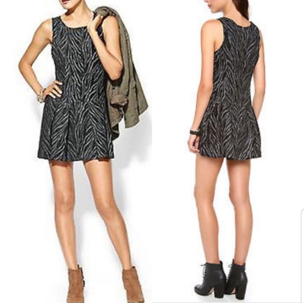 Free People Black Zebra Print Dress